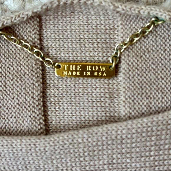 The Row Cropped Camel Tan Dolman Sleeve Boatneck Sweater Knit Top - Picture 15 of 16